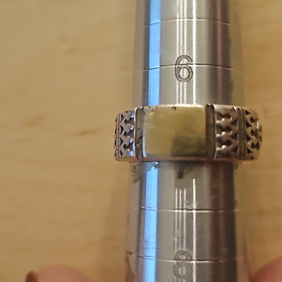 Silver and gold ring - Picture 6 of 6